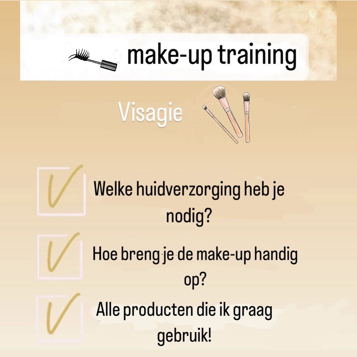 Visagie training maar dan online!